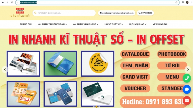 Website Hong Hieu printting