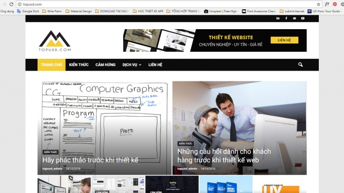 Thiết kế website topuxd.com
