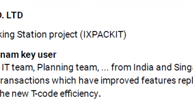 SAP S/4HANA - Next Generation ERP (NGE) Global management