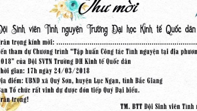 Thiết kế thư mời