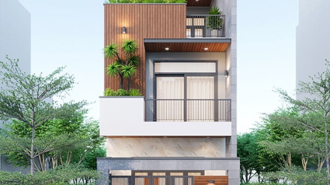nh&agrave; phố 2,5 m&ecirc; hiện đại