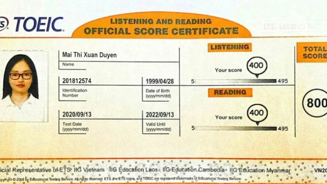 TOEIC 800