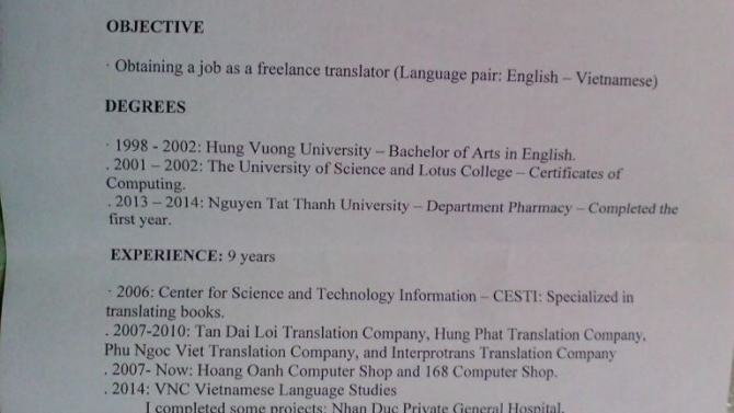 My curriculum vitae