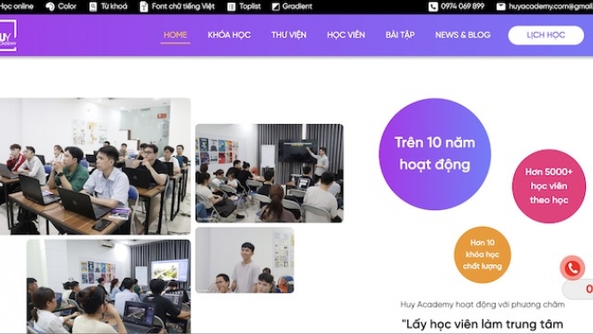 Thiết kế v&agrave; x&acirc;y dựng Website Kho&aacute; học