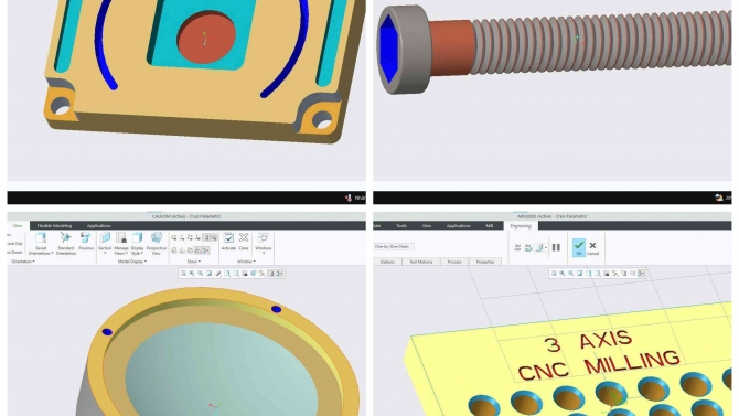 Thiết kế chi tiết cơ kh&iacute; & lập tr&igrave;nh gia c&ocirc;ng CNC 3 trục