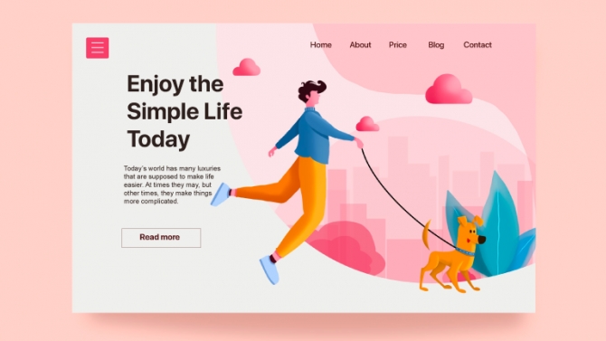 Vẽ minh họa cho trang chủ website