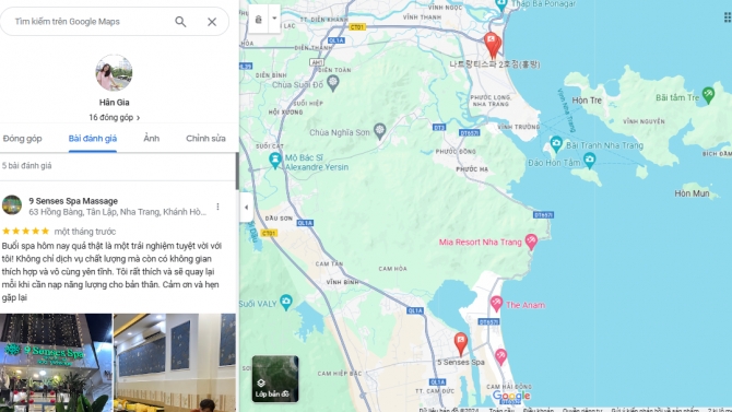 Viết review sản phẩm tr&ecirc;n google maps