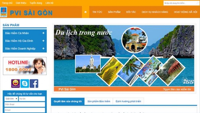 X&acirc;y dựng website PVI SAI GON