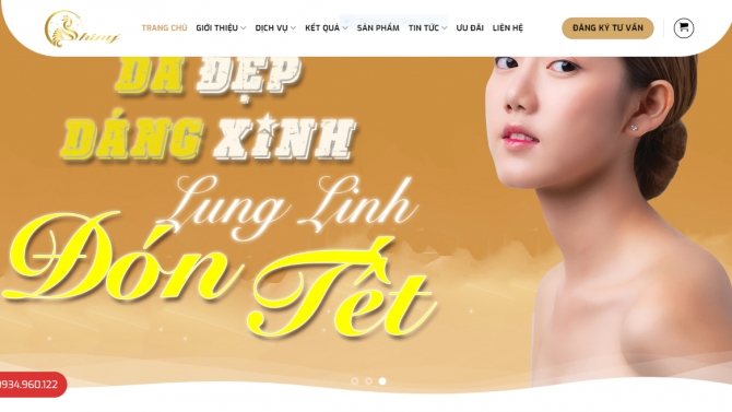 THIẾT KẾ WEPSITE THẨM MỸ VIỆN