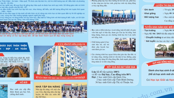 BROCHURE TRƯỜNG TIỂU HỌC ĐỨC TR&Iacute;