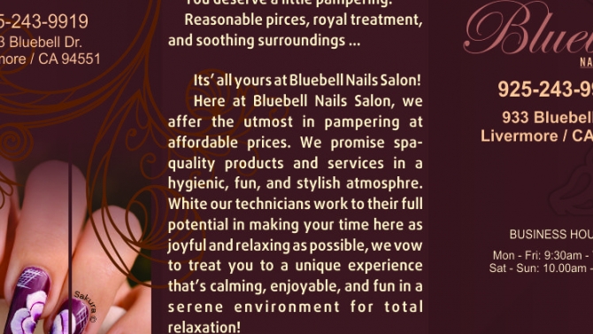 Brochure Bluenail design