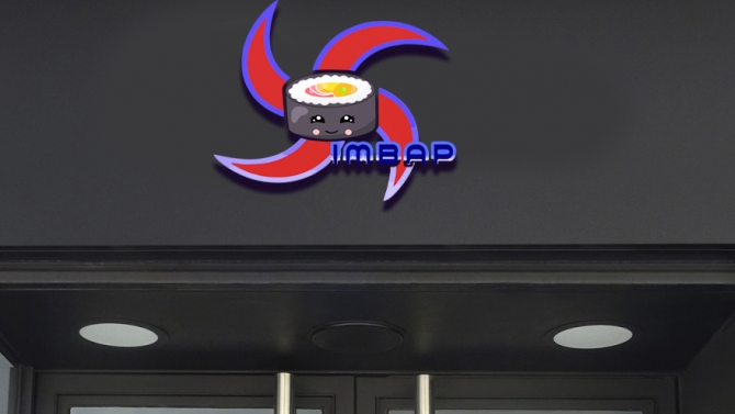 Logo cửa h&agrave;ng kimbap