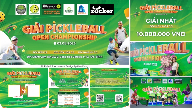 Thiết kế backdrop / Pickleball Tournament Design by Kim Dung