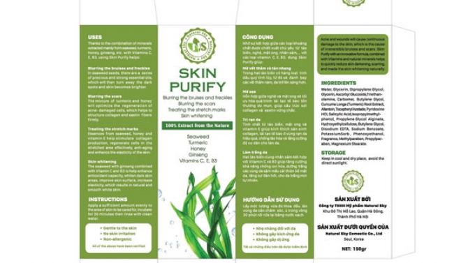 Bao b&igrave; mỹ phẩm Skin Purify