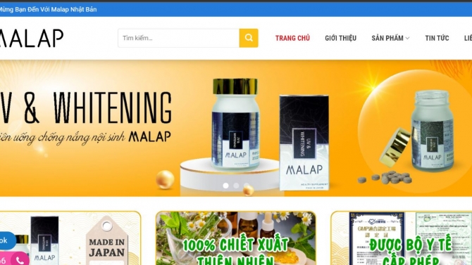 Website b&aacute;n mỹ phẩm nhật bản