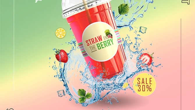 Poster Strawberry Juice