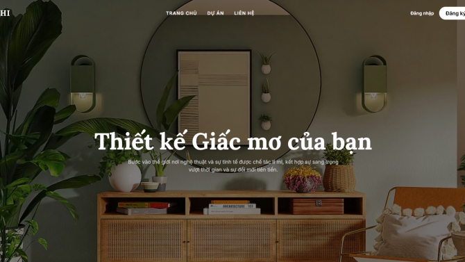 Dự &aacute;n website nội thất DHI