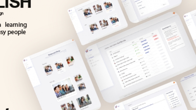Thiết kế UX/UI Website - Dự &aacute;n LEBY ENGLISH