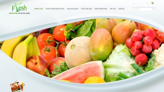 Thiết kế website thực phẩm sạch