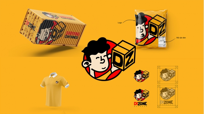 Bộ nhận diện thương hiệu cho C&Ocirc;NG TY CHUYỂN PH&Aacute;T NHANH DIZONE