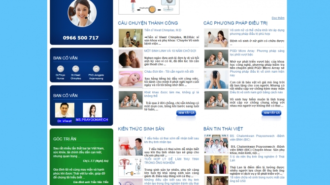 Quản trị website + Tư vấn SEO cho bệnh viện th&aacute;i lan