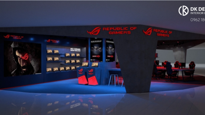 Thiết kế Showroom m&aacute;y t&iacute;nh Gaming ROG