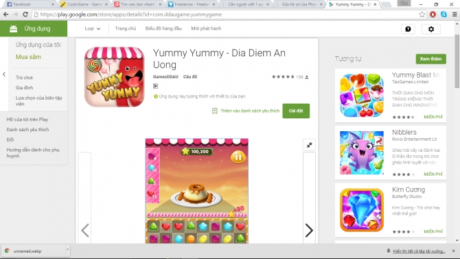Dự &Aacute;n Game Yummy Yummy