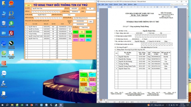 Tạo form hỗ trợ nhập liệu