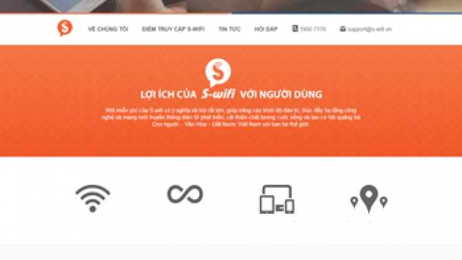 Thiết kế cho website S-Wifi