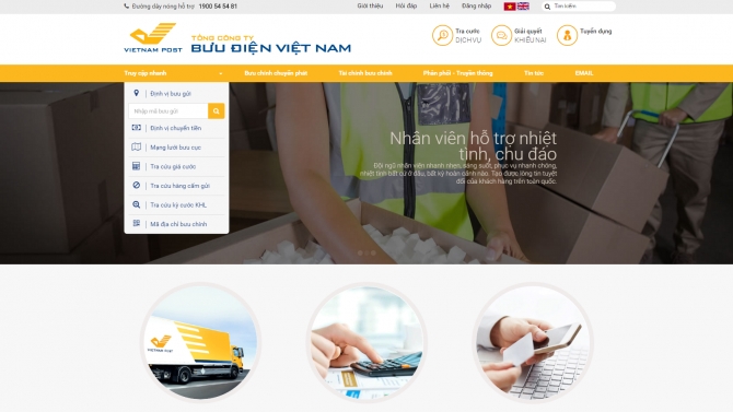 Cổng th&ocirc;ng tin điện tử Tổng c&ocirc;ng ty bưu điện Việt Nam