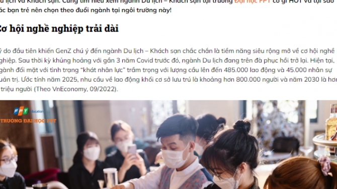 Viết Content website cho Đại học FPT Đ&agrave; Nẵng
