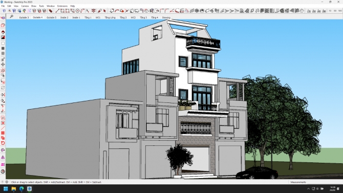 Dựng h&igrave;nh 3D từ bản vẽ 2D