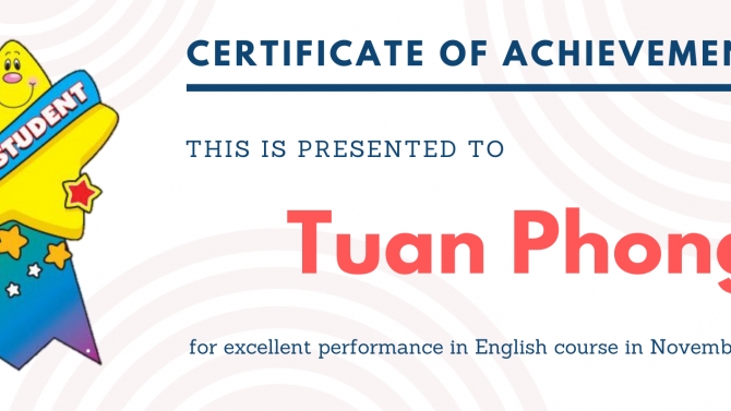 Giấy chứng nhận ho&agrave;n th&agrave;nh chương tr&igrave;nh