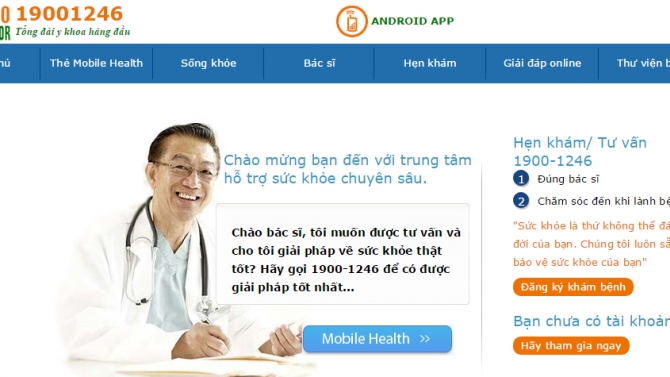 Web về y tế trực tuyến