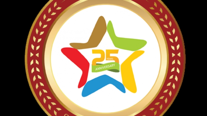Thiết kế logo kỷ niệm 25 năm Tập đo&agrave;n GFS