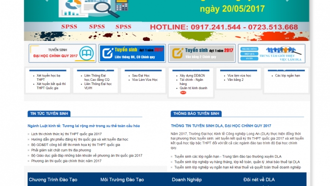 Website Tuyển Sinh Trường Đại học KTCN Long An