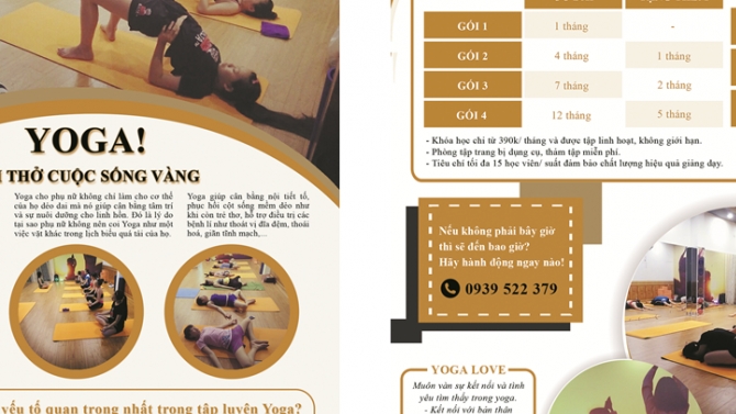 Thiết kế tờ rơi Yoga