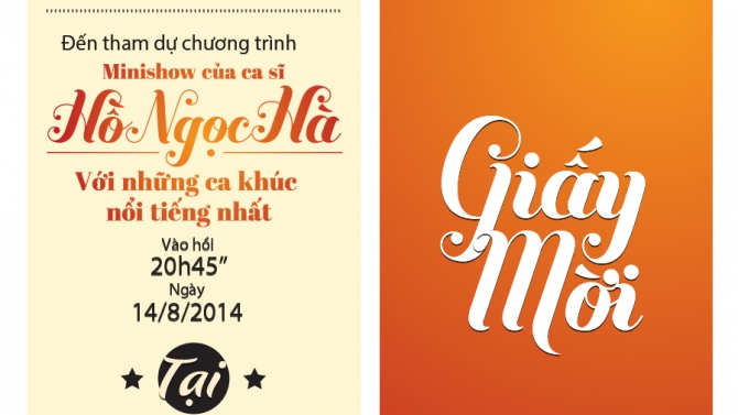 Thiệp mời chương tr&igrave;nh ca nhạc