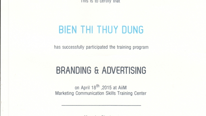 Học vi&ecirc;n kh&oacute;a Branding & Advertising