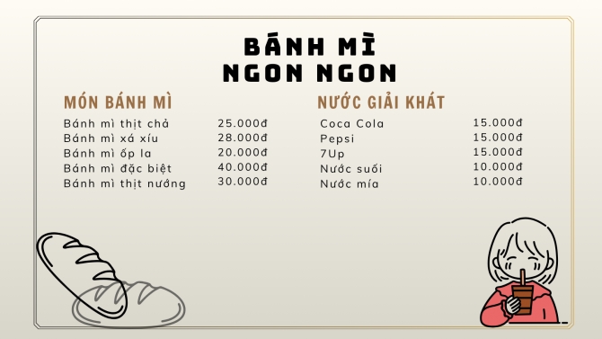 Thiết kế menu