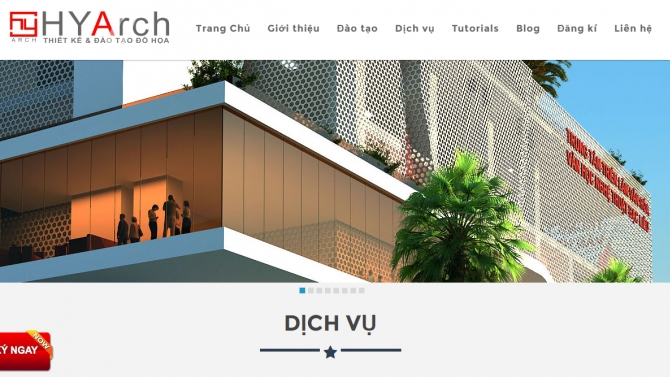 Website đ&agrave;o tạo thiết kế đồ họa HyArch