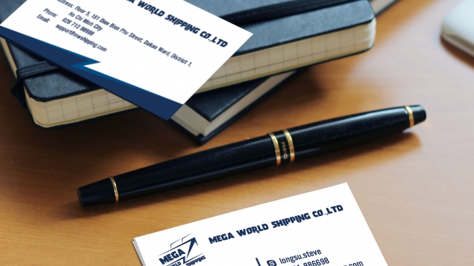 Thiết kế Business Card Mega World Shipping