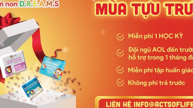 Banner ưu đ&atilde;i kh&oacute;a học của ACTs of life