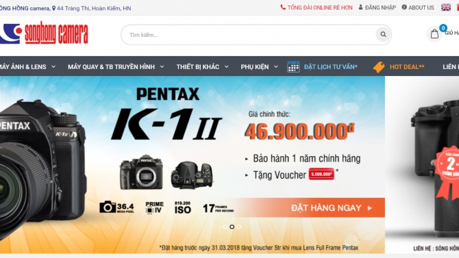Website S&ocirc;ng Hồng Camera