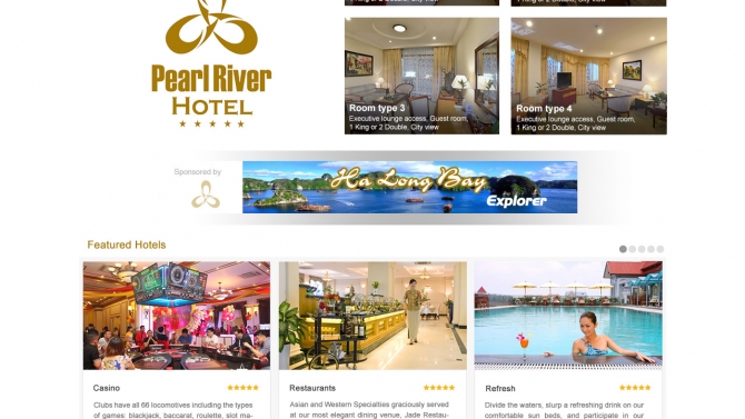 Thiết kế website Kh&aacute;ch sạn Pearl River Hotel