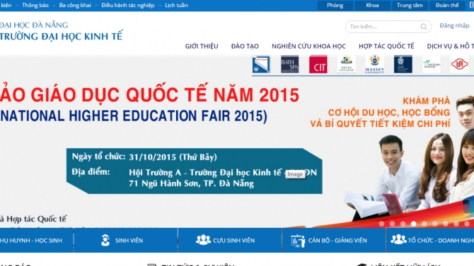 Website đại học kinh tế Đ&agrave; Nẵng