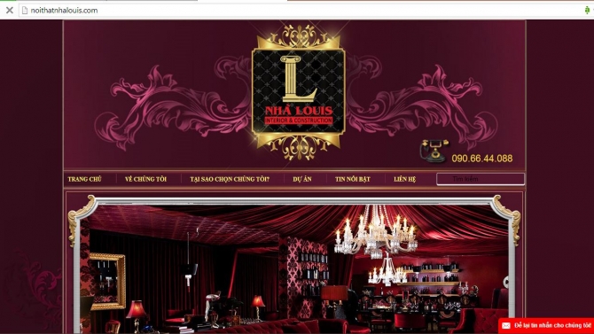 Thiết kế website nội thất nh&agrave; louis
