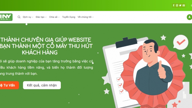 L&ecirc;n cấu tr&uacute;c, nội dung, thiết kế website chuẩn SEO webiste tinymedia.vn