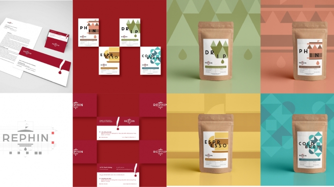 Rephin branding identity & package design