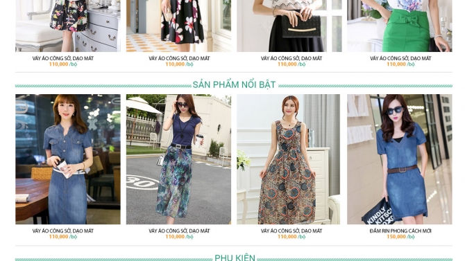 Giao diện website thời trang